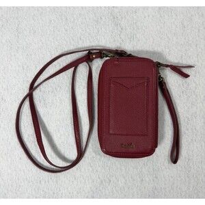 The Sak Silverlake North South Smartphone Crossbody Bag Wallet Red